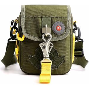 HaoShuai 345 Crossbody Kleine Tas Casual Mannen Schoudertas Outdoor Sports Waist Bag (Army Green)