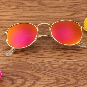 UV400 UV bescherming metalen Frame AC Lens zonnebril (goud + paars)