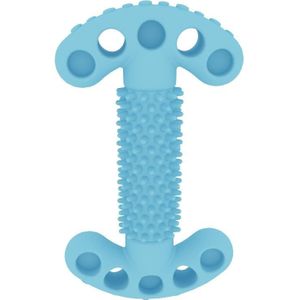 2 STUKS Huisdier Speelgoed Botvormige Molaire Stok TPR Knagende Tanden Reinigingsspeelgoed (Licht Hemelsblauw)