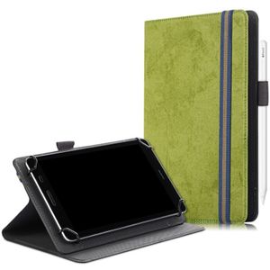 Voor 7-8 inch marmeren doek textuur horizontale flip universele tablet pc lederen kast met penslot & houder(groen)