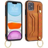 Polsband Portemonnee Lederen Telefoonhoesje voor iPhone 11 Pro Max