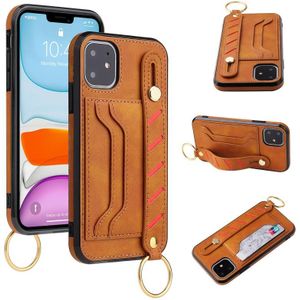 Polsband Portemonnee Lederen Telefoonhoesje voor iPhone 11 Pro Max