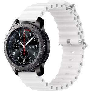 Voor Samsung Gear S3 Frontier 22mm Ocean Style siliconen effen kleur horlogeband