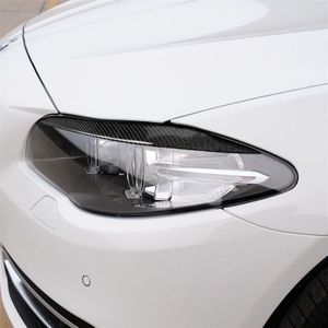Carbon Fiber auto lamp wenkbrauw decoratieve sticker voor BMW 5 serie F10 2010-2013
