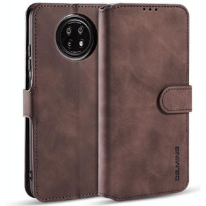 Voor Xiaomi Redmi Note 9 5G DG. MING Retro olie kant horizontale flip lederen geval met houder  kaart slots &portemonnee (koffie)