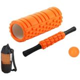 33cm 4 stks/set EVA Hollow Foam Roller Spier Ontspanning Roller Yoga Kolom Set Fitness Apparatuur (Oranje)