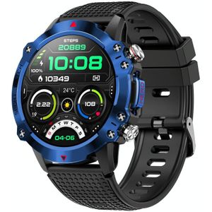 K10 1 39 inch IP67 waterdicht smartwatch  ondersteuning voor hartslag- / slaapbewaking (zwart blauw)