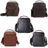 6479 Mannen Casual Groot-Capaciteit One-Shoulder Messenger Lederen Bag (Litchi Texture Black)