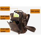 6479 Mannen Casual Groot-Capaciteit One-Shoulder Messenger Lederen Bag (Litchi Texture Black)