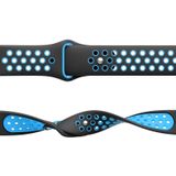 Voor Garmin Instinct 2 Solar Sports ademende siliconen horlogeband (zwart + wit)