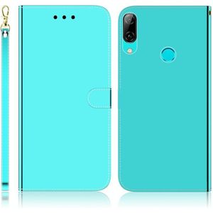 Voor Huawei P Smart (2019) Gemiteerd spiegeloppervlak horizontale flip lederen koffer met houder & kaartsleuven & portemonnee & lanyard(Mint Green)