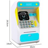 8010 Gesimuleerde gezichtsherkenning ATM Machine Piggy Bank Wachtwoord Automatische Rolling Geld Safe Piggy Bank  Style: Pink