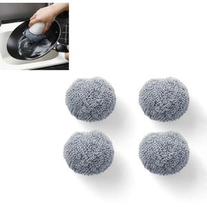 4 PCS / Set Polyester Cleaning Brush Pot Brush Replacement Heads