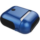 Gelakt PC Bluetooth koptelefoon Case anti-verloren opbergtas voor Apple AirPods 1/2 (blauw)