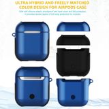 Gelakt PC Bluetooth koptelefoon Case anti-verloren opbergtas voor Apple AirPods 1/2 (blauw)