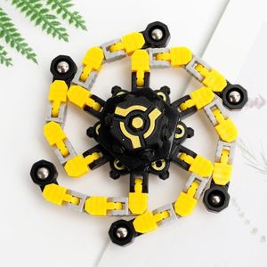 4 stks vervorming robot vingertop mechanisch top speelgoed voor kinderen geel (kleurrijke doos)