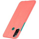 Voor Huawei Honor Play 4T Schokbestendige Krokodiltextuur PC + PU Case(Rood)