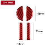 4 in 1 Car Carbon Fiber Door Handle Decorative Sticker for BMW Mini Cooper Clubman Countryman  F55 F54 F60  Left and Right Drive Universal(Red)