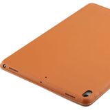 Voor iPad Air 3 10 5 inch horizontale flip smart leather case met drie opvouwbare houder (Oranje)