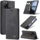 Voor Samsung Galaxy A21S CaseMe-013 Multifunctionele Retro Frosted Horizontale Flip Lederen kast met kaartslot & portemonnee (zwart)
