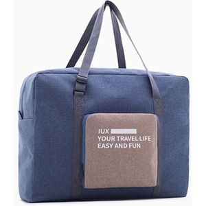 Opvouwbare vrouwen reizen tas Unisex bagage reizen handtassen waterdichte reistas grote capaciteit tas (Navy)