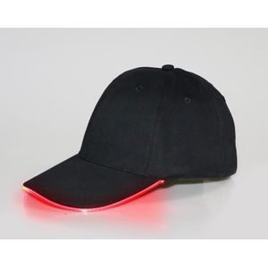 LED Lichtgevende Baseball Cap Mannelijke Outdoor Fluorescerende zonnehoed  stijl: batterij  kleur: zwarte hoed Rood licht