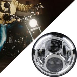 7 inch Ronde LED Motor Koplamp Modified Spotlight voor Honda (Zilver)