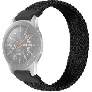 20mm Universal Nylon Weave Replacement Strap Watchband(Zwart)