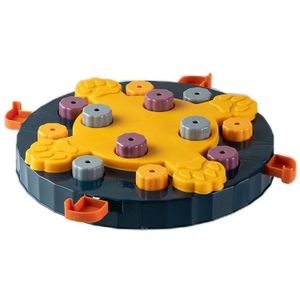 Pet Puzzle Slow Feeder Cat en Dog Food Tlay speelgoed (blauwe klauwafdichting)