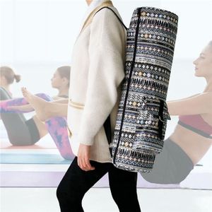 Bedrukte yoga-schouderrugzak verdikte yogamat-tas sporttas (Nordic wit)
