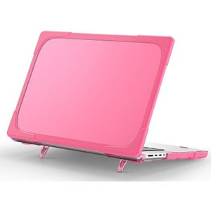 TPU + PC Twee kleuren Laptop Beschermhoes voor MacBook Pro 14.2 Inch A2442 2021 (Rose Red)