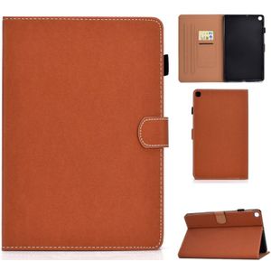 Voor Galaxy Tab S5e T720 Solid Color Tablet PC Universal Magnetic Horizontal Flip Leather Case met kaartslots & houder(bruin)