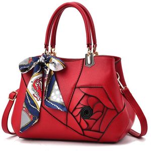 378 Three-dimensional Carved Ladies Handbag(Red Wine)