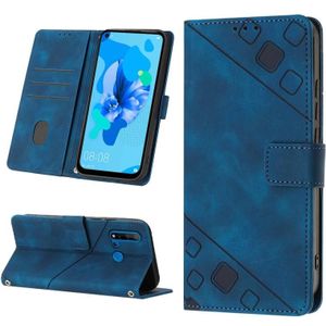 Voor Huawei P20 lite 2019 / nova 5i Skin-feel relif lederen telefoonhoes