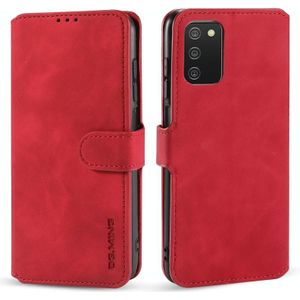 Voor Samsung Galaxy A03S 166mm DG.ming Retro Oil Side Horizontal Flip Lederen Case met Houder & Card Slots & Portemonnee