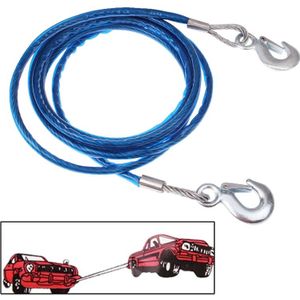 5 tons stalen voertuig slepen kabel touw  lengte: 4m (blauw)