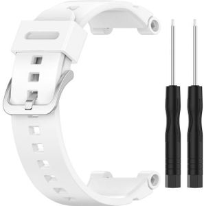 Voor Huawei Kids Watch 4x siliconen vervangende riem horlogeband met demontage tools  one size (wit)