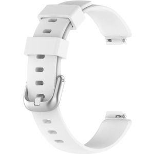 Voor Fitbit Inspire 2 TPE vervangende band watchband  maat:S(wit)