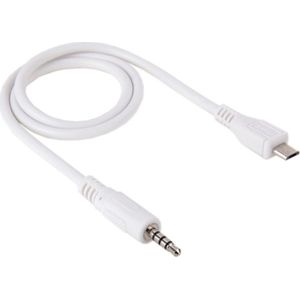 3.5mm Mannetje naar Micro USB mannetje Audio AUX kabel  Kabel lengte: ongeveer 50cm