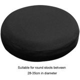 Voor Diameter 28-35cm Stretch Ronde Kruk Mouw Draaibare Ronde Stoelhoezen (Zwart)