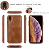 Voor iPhone XR multifunctionele Retro Afneembare magnetische horizontale lederen behuizing met kaartsleuven & houder & portemonnee & fotoframe(bruin)