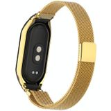 Voor Xiaomi Mi Band 8 Gentegreerde metalen behuizing + Milanese magnetische horlogeband