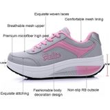 Lente en Herfst Dikke Bodem Sport Dames Schoenen Schommelschoenen Muffin Schoenen  Maat: 35 (Grijs Paars)