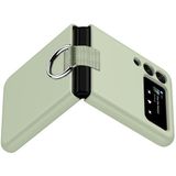 For Samsung Galaxy Z Flip3 5G PC Shockproof Folding Protective Case with Ring Buckle(Light Green)