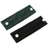 3 PCS Stretch Button Yoga Headband Can Hang Mask(Dark Green )