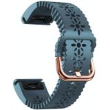 Voor Garmin Fenix 5S Plus 20 mm dames siliconen horlogeband met veterpons