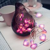 LED Fairy lichten liefde hart lantaarn navidad String Lights Vakantiewoningen verlichting slaapkamer huis decoracion 3m 20LEDs (roze)