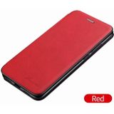 Voor iPhone 11 Pro TPU + PU gentegreerde spanning magnetische kaarthouder retro lederen draagtas (rood)