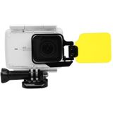 Voor Xiaomi Xiaoyi Yi II 4K Sport actie Proffesional opvouwbare Waterdicht Kleurized Lens Camerafilter met Hexangular Spanner(geel)