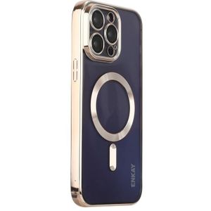 Voor iPhone 15 Pro Max ENKAY Hat-Prince Magsafe Electroplated TPU Clear Shockproof Phone Case(Golden)